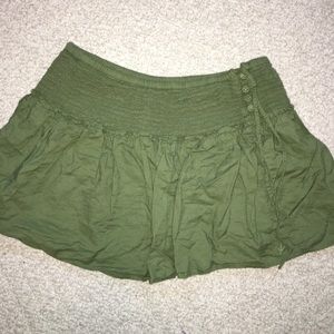 Aerie Flirty Olive Green Skirt